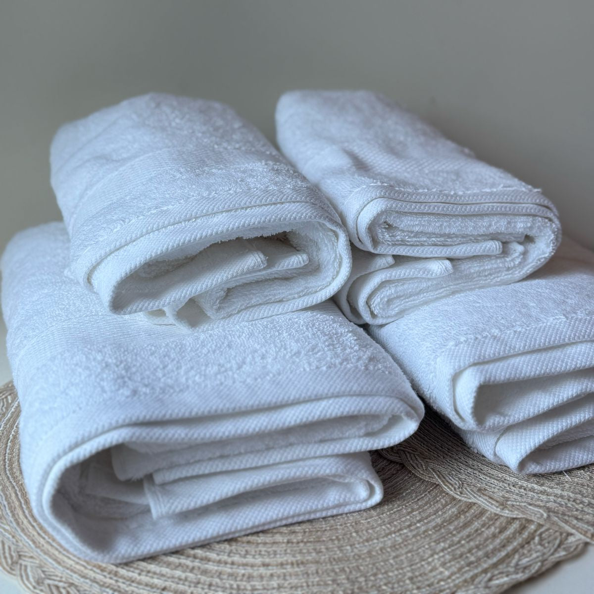 Luxury Cotton Towels – Hand & Bath Towels - White Set of 2