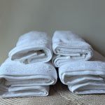 Luxury Cotton Towels – Hand & Bath Towels - White Set of 2