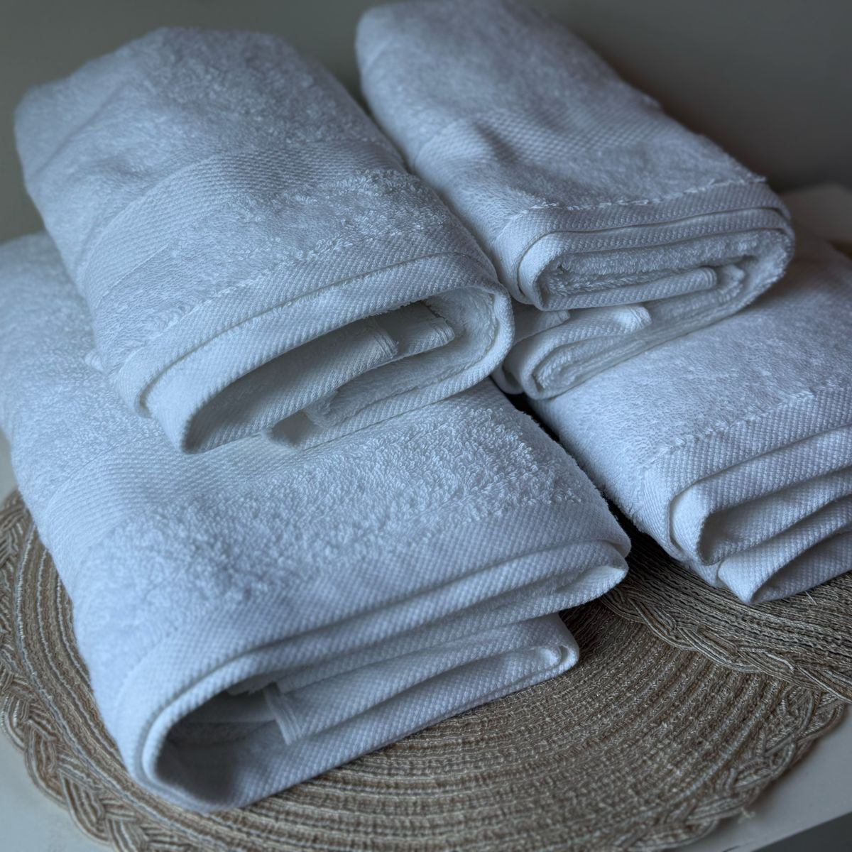 Luxury Cotton Towels – Hand & Bath Towels - White Set of 2