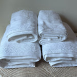 Luxury Cotton Towels – Hand & Bath Towels - White Set of 2