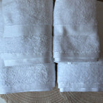 Luxury Cotton Towels – Hand & Bath Towels - White Set of 2