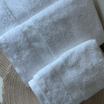 Luxury Cotton Towels – Hand & Bath Towels - White Set of 2