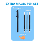 Magic Groove Copybook – Reusable Handwriting Practice tracing Book with Disappearing Ink for Kids