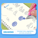 Magic Groove Copybook – Reusable Handwriting Practice tracing Book with Disappearing Ink for Kids