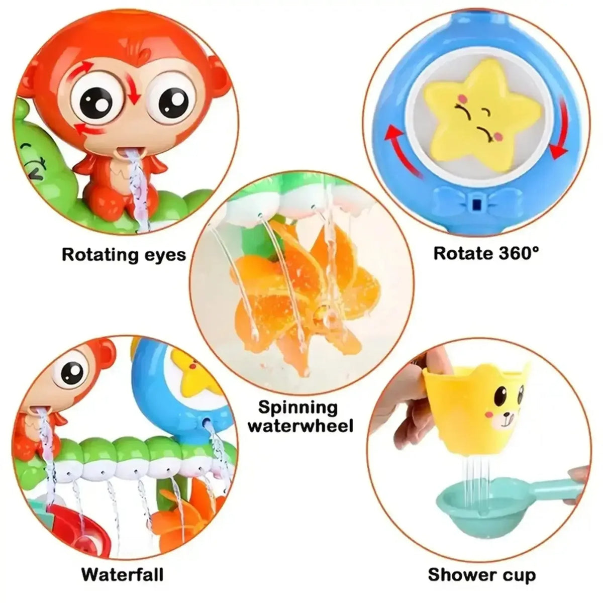 Baby Toddler Shower Toy - Googly Eyes and Spinning Gear