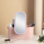 Portable Travel Makeup Organizer Box With LED Mirror