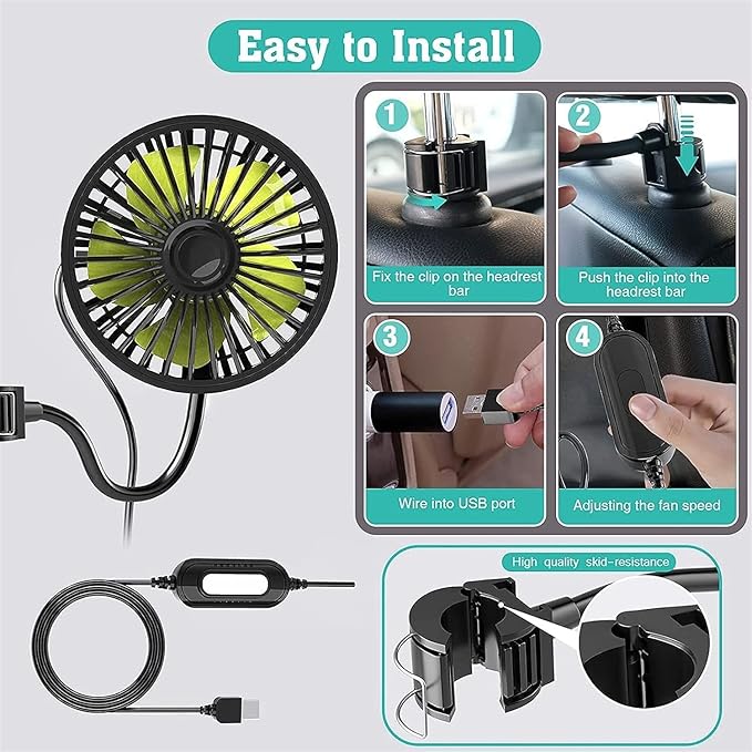 Portable Electric Fan for Car