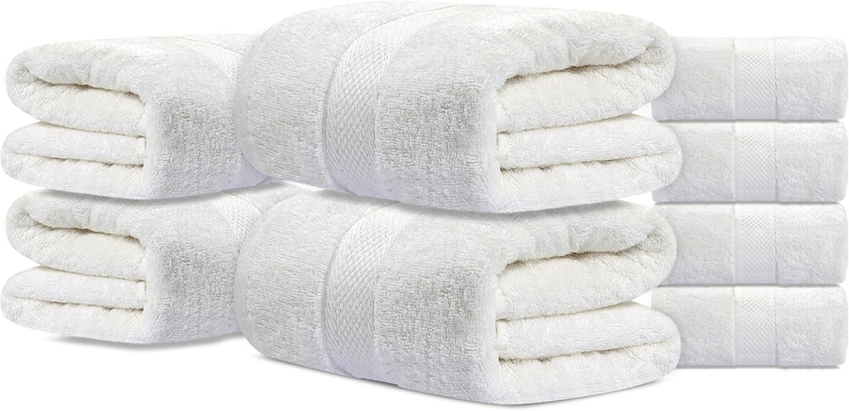 Premium Cotton Bath Towel Set – 2 Pcs Ultra Soft, Quick-Dry, Highly Absorbent Towels