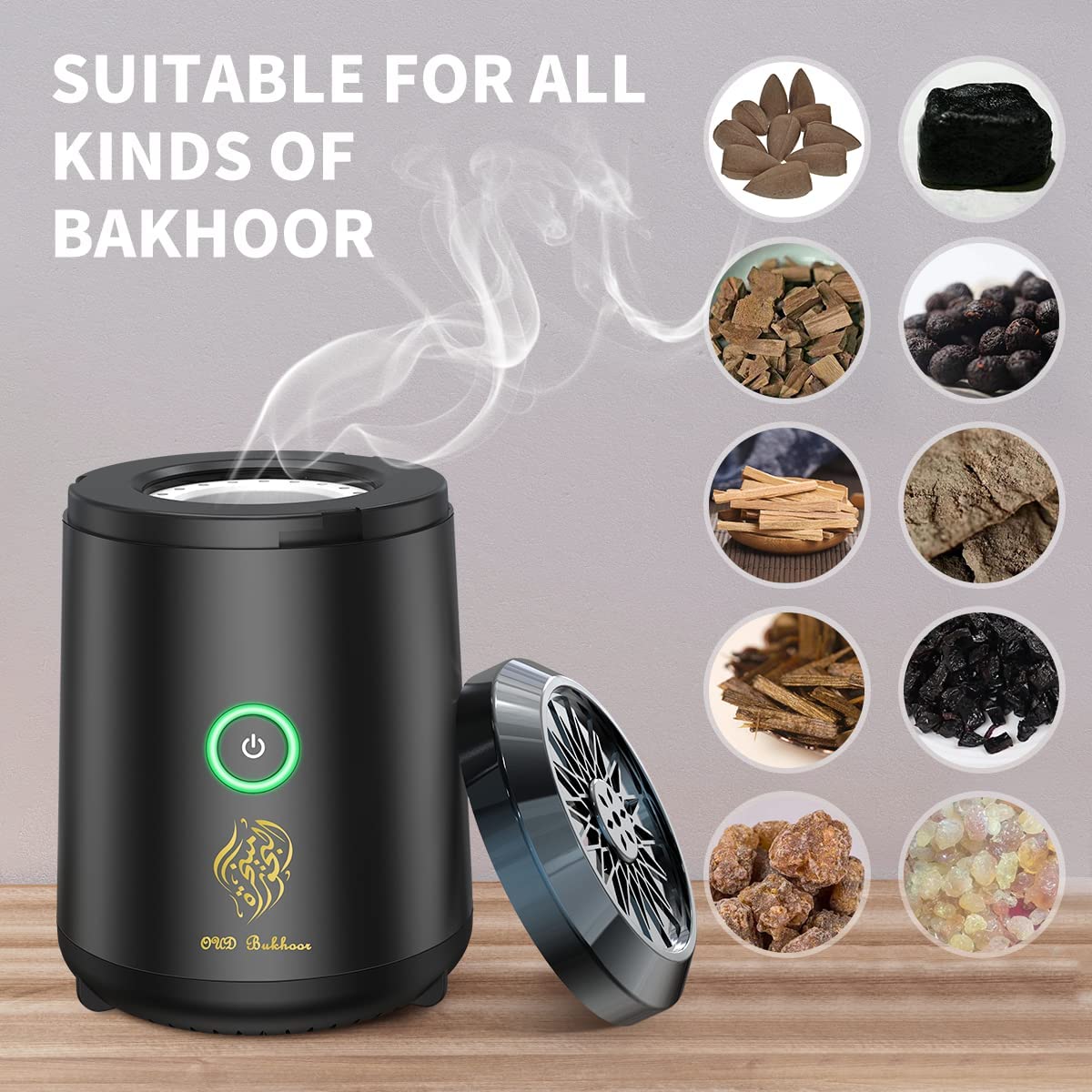 Smart Bukhoor Perfume Dispenser – Portable Electric Incense Burner