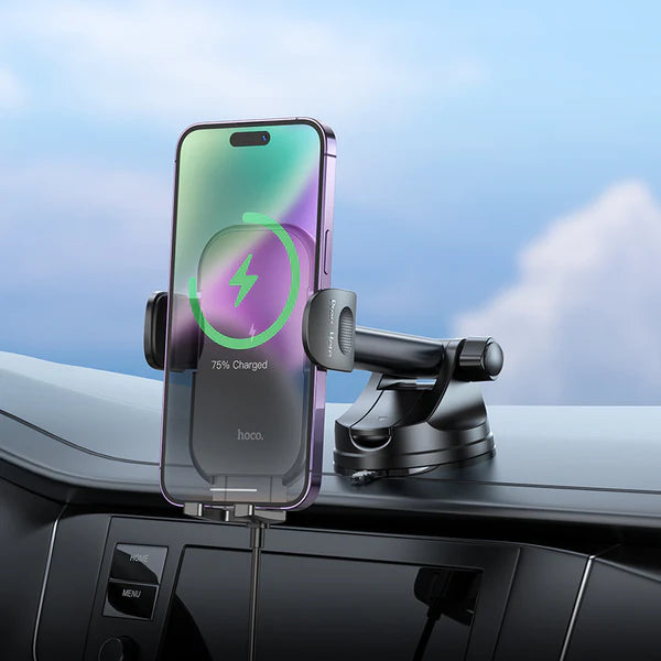 HOCO HW5 Journey Wireless Fast Charging Car Holder Dashboard