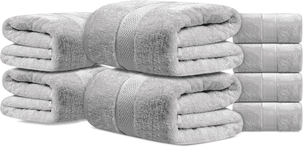 Premium Cotton Bath Towel Set – 2 Pcs Ultra Soft, Quick-Dry, Highly Absorbent Towels