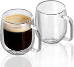 Double Wall Borosilicate Glass Mugs 350 ML (Set of 2)