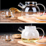 Glass Teapot with Bamboo Lid and Removable Infuser