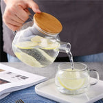 Glass Teapot with Bamboo Lid and Removable Infuser