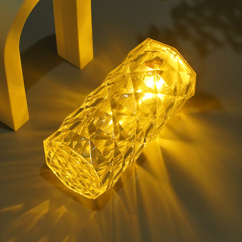 Crystal Rose Atmosphere Lamp – Elegant Bedside Night Light 🌹✨