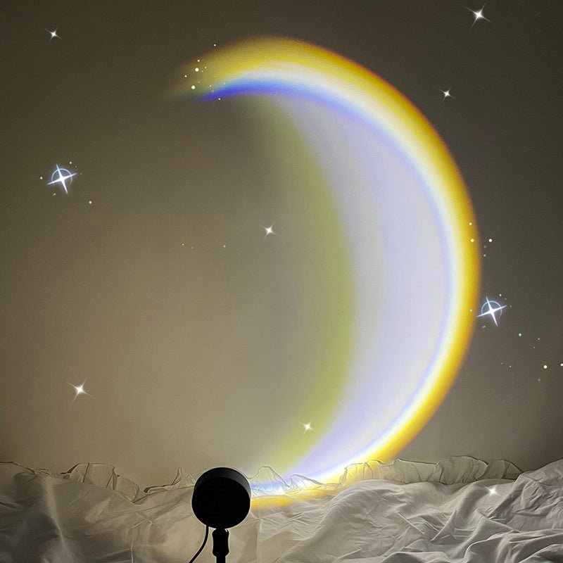 INS USB Moon Lamp – LED Rainbow Sunset Projector 🌙✨