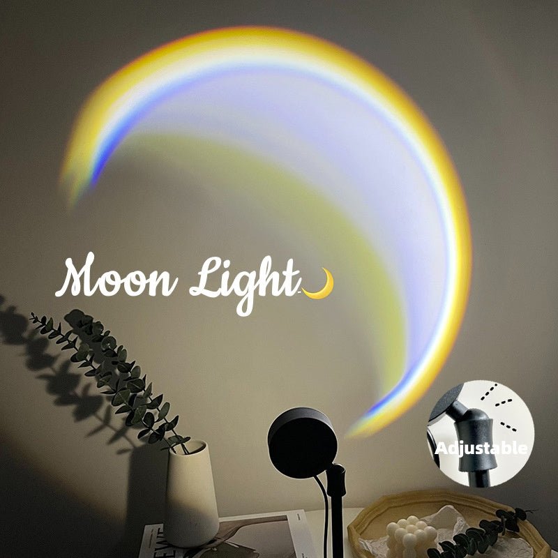 INS USB Moon Lamp – LED Rainbow Sunset Projector 🌙✨