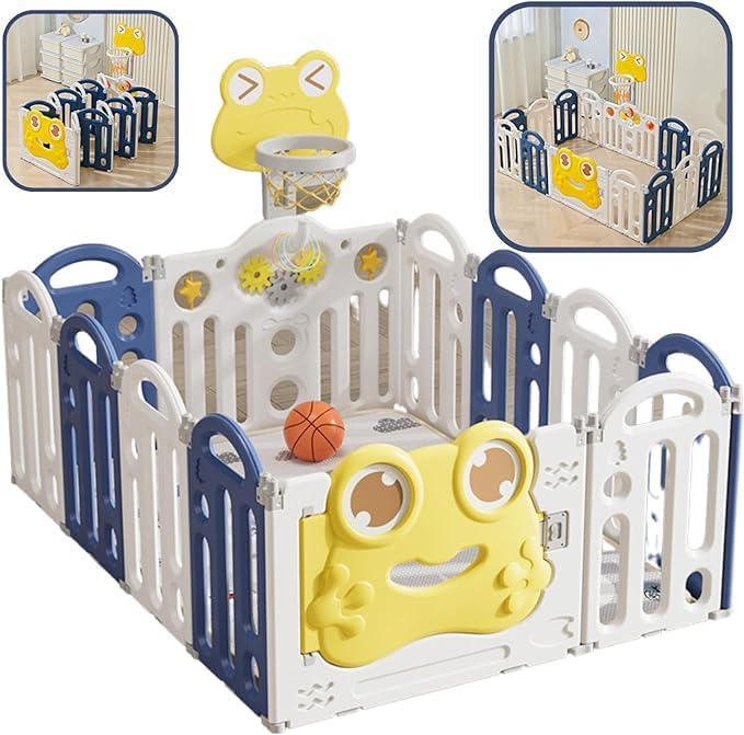 Frog Penal Baby Playpen – Foldable, Portable Play Area for Toddlers